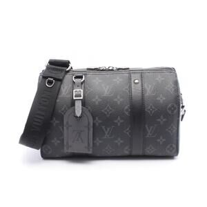 Louis Vuitton City Keepall Shoulder Bag Canvas Leather Monogram Eclipse Reverse
